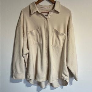 Aerie Cream Textured Women’s Shirt
